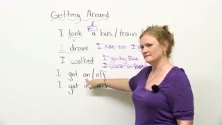 Transportation Vocabulary & Phrasal Verbs – GET ON, GET OUT OF, RIDE, GO