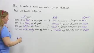 Turn NOUNS & VERBS into ADJECTIVES