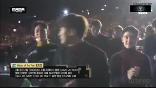 اهدای جایزه Album of the Year به گروه EXO در مراسم 2015 MAMA