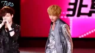 120627 EXO-M Kris and Lay rap battle 'Two Moon' at Exceptionally Unlike Another