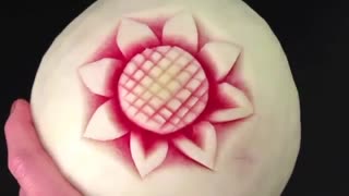 طرح گل روی هندوانه، شب یلدا