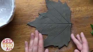 ظرف برگ با خمیر فیمو