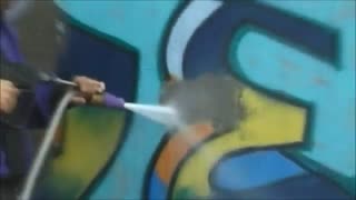 شستشوی دیوار نویسی با واترجت