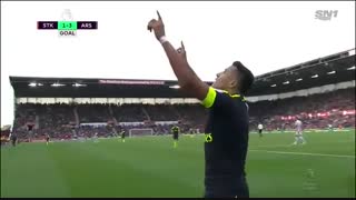 خلاصه بازی :  استوک‌سیتی  1 - 4   آرسنال