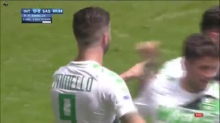 خلاصه بازی :   اینترمیلان  1 - 2   ساسولو