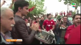 جشن خیابانی مردم رشت برای صعود سپیدرود (نود ۲۵ اردیبهشت)