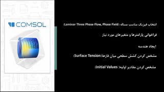 مدلسازی جریان سه فازی در نرم افزار COMSOL