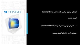 مدلسازی صعود قطره روغن در نرم افزار COMSOL