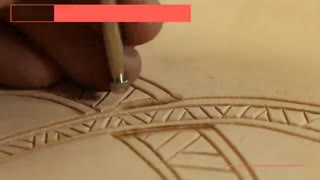 طراحی برجسته روی چرم