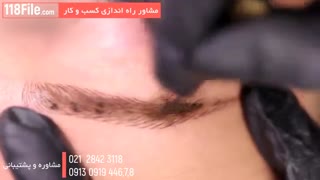 تتوی ابرو دخترانه و سایه زنی با تیغ
