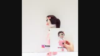 عروسک بافتنی با قلاب