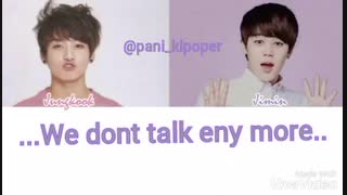 کاور فوق العاده جیمین و جانگ کوک از آهنگ چارلی بوث(bts/jimin/jung kook/chrly /kpop/we dont talk enymore)